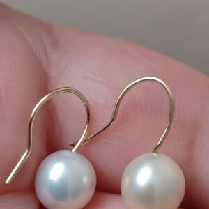 14k Gold Pearl Earrings